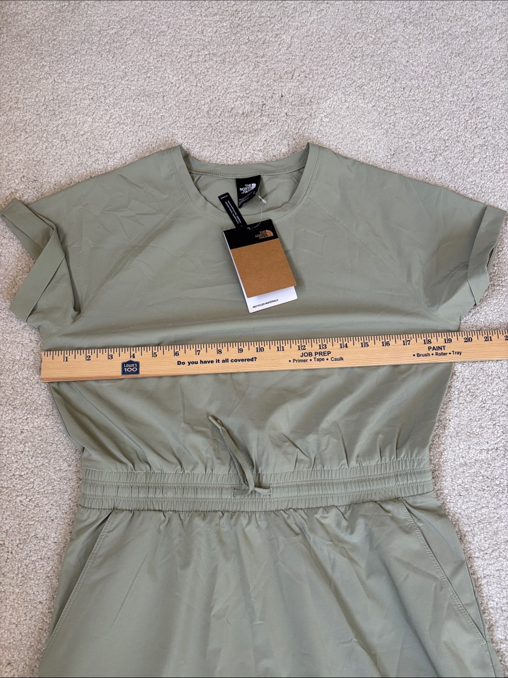 North Face Never Stop Dress Tea Green Outdoors Hiking Pockets Women’s Medium - Picture 10 of 16
